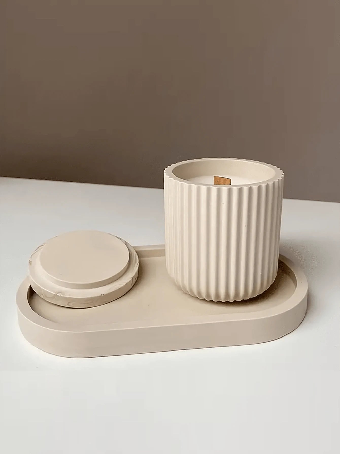 Striped Candle Set