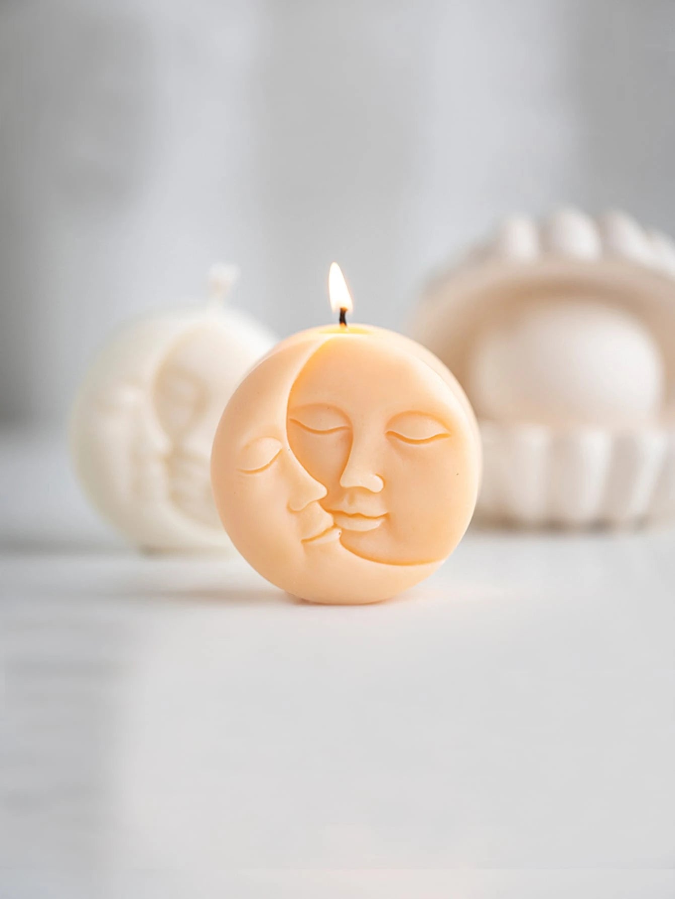 Small Moon & Sun Candle