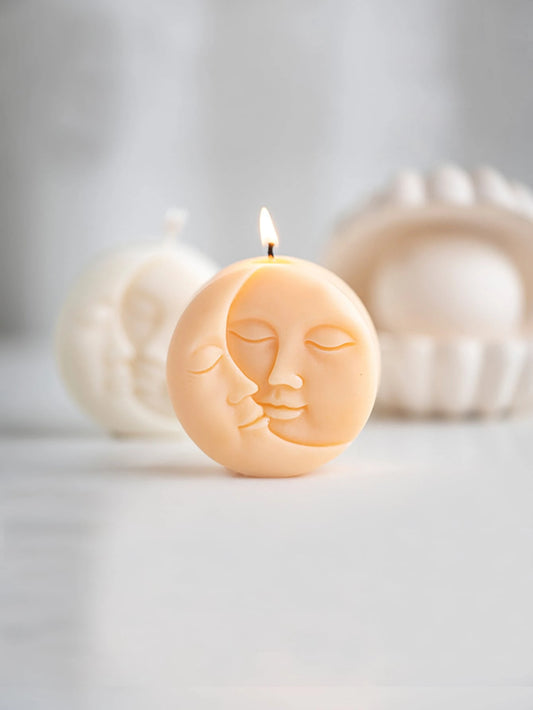 Small Moon & Sun Candle