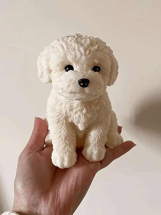 Small Puppy Candle