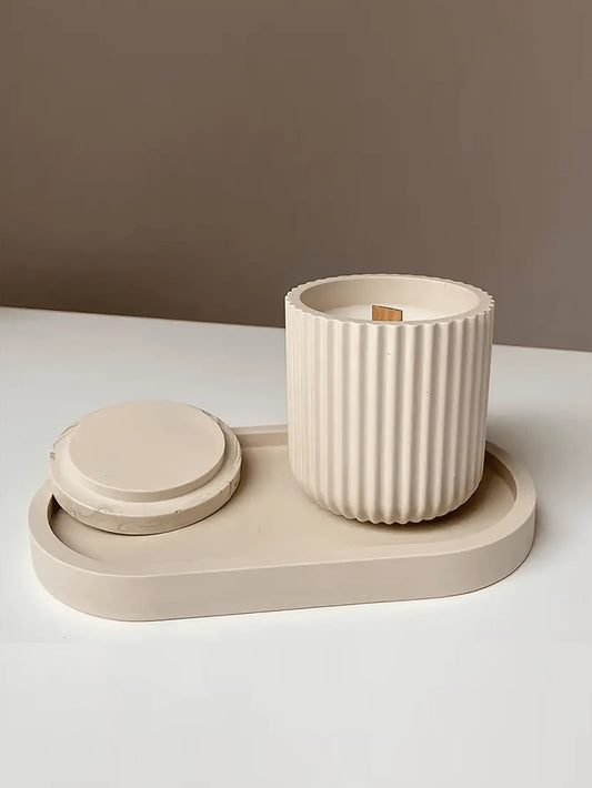 Striped Candle Set